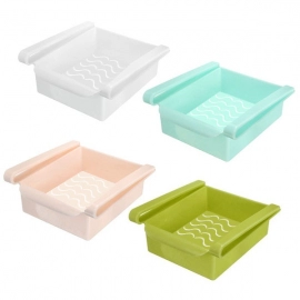 Fridge Space Saver Organizer Slide Storage Racks Shelf | 4 pcs