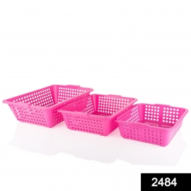 Plastic Multiple Size Cane Fruit Baskets | 3 Size Large | Medium, Small