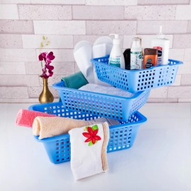 Plastic Multiple Size Cane Fruit Baskets | 3 Size Large | Medium, Small