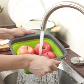 Square Plastic Folding Collapsible Durable Kitchen Sink Dish Rack