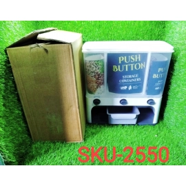 Easy Flow Cereal Dispenser for Kitchen 3 in 1 Push Button Wall Mount Container