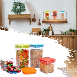 Plastic Storage container Set with Opening Mouth