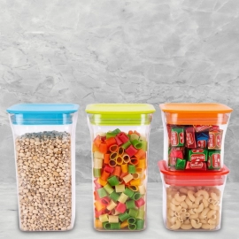 Plastic Storage container Set with Opening Mouth