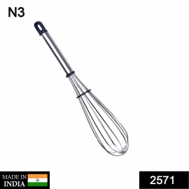Stainless Steel Wire Whisk,Balloon Whisk,Egg Frother, Milk and Egg Beater (10 inch)