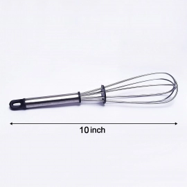 Stainless Steel Wire Whisk,Balloon Whisk,Egg Frother, Milk and Egg Beater (10 inch)
