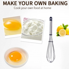 Stainless Steel Wire Whisk,Balloon Whisk,Egg Frother, Milk and Egg Beater (10 inch)