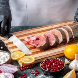 Stainless Kitchen Tool Set (Butcher Knife, Standard Knife, Peeler and Kitchen Scissor) | 4 Pcs