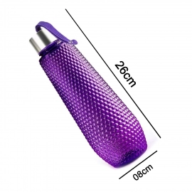 Plastic Fridge Water Set With Steel Finish Cap (3 Pieces 1 litre)