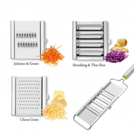 Multipurpose 3 in1 Stainless Steel Grater and Slicer