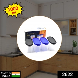 Kitchen Storage Container for Multipurpose Use |  1000ml | Pack of 4