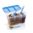 Plastic Square Storage Organiser Container | 3 Section Jar | 750ML Capacity
