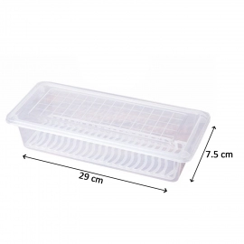Food Storage Container with Removable Drain Plate and Lid 1500 ml (Pack of 2Pc)
