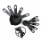 Plastic Measuring Cups and Spoons (11 Pcs, Black) With butterfly shape Holder