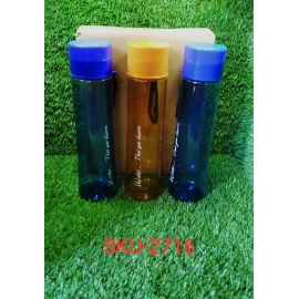 Unbreakable, Leakproof, Durable, BPA Free, Non-Toxic Plastic Water Bottles, 1 Litre (Pack of 3, Assorted Color)