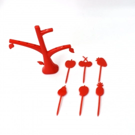 6 Pc Fruit Fork widely used for fruits and vegetable salads while eating them, because of its pointed easy pickup shape and all.