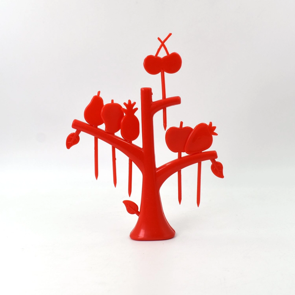 6 Pc Fruit Fork widely used for fruits and vegetable salads while eating them, because of its pointed easy pickup shape and all.