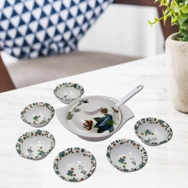 9 Pc Pudding Set used as a cutlery set for serving food purposes and sweet dishes and all in all kinds of household and official places etc.