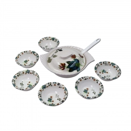 9 Pc Pudding Set used as a cutlery set for serving food purposes and sweet dishes and all in all kinds of household and official places etc.