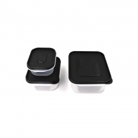 3 Pcs Square Shape Food Grocery Storage Container