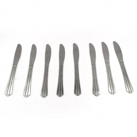 8 Pieces Dinner Knife Cutlery Set Used For Salad Sandwich And Portable To Be Taken For Outing Or Picnic