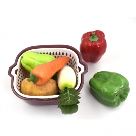 2 In 1 Basket Strainer To Rinse Various Types Of Items Like Fruits, Vegetables Etc