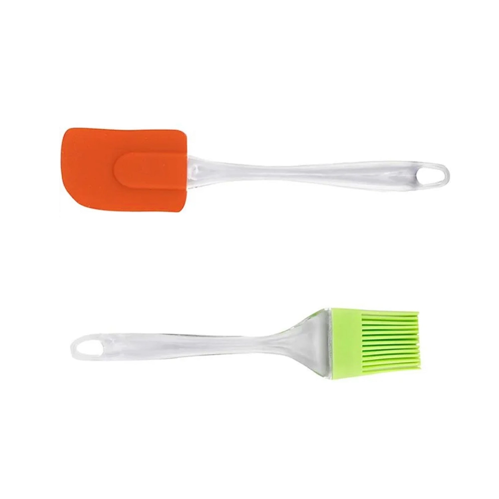 Silicone Spatula and Brush Set of 2 Baking and Cooking Utensils Bastin –  Bakerswish