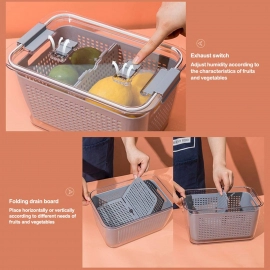 Fordable Silicone Kitchen Organizer Fruit Vegetable Baskets Folding Strainers