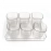 6pc Glasses Set With tray Stylish Transparent Water Glass/Juice Glass/Beer Glass/Wine Glass Plastic Glass Set