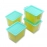 Fridge Storage Containers with Handle Plastic Storage Container for Kitchen | 4 Pcs Set