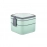 GREEN DOUBLE-LAYER PORTABLE LUNCH BOX STACKABLE  LUNCH BOX