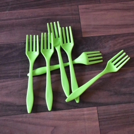 Small Plastic 6pc Serving Fork Set for Kitchen