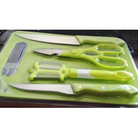 Stainless Steel Kitchen Knife Knives Set with Knife Scissor (Pack Of 5)