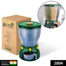 Food Grain Storage Container Large Capacity 4-Grid Rice Dispenser