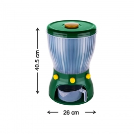 Food Grain Storage Container Large Capacity 4-Grid Rice Dispenser