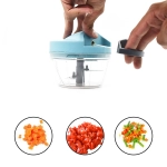 Chopper with 3 Blades for Effortlessly Chopping Vegetables and Fruits for Your Kitchen