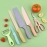 Professional Colorful Kitchen Knives Set of 6 Pieces, Non-Stick Blades with High Carbon Stainless Steel, Sharp Kitchen Cutting Knives Set
