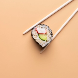 Designer Natural Round Bamboo Reusable Chopsticks