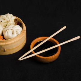 Designer Natural Round Bamboo Reusable Chopsticks
