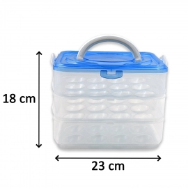3-Layer Plastic Refrigerator Egg Storage Box | 36 Grid