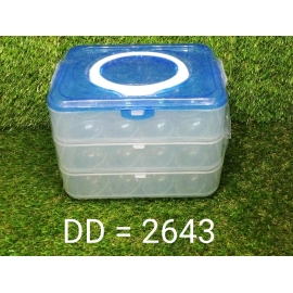 3-Layer Plastic Refrigerator Egg Storage Box | 36 Grid
