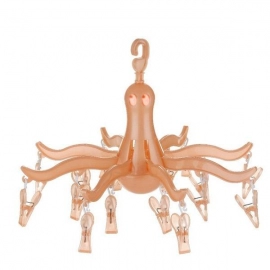 Small Octopus Folding Hanging Dryer Round Folding with 16 Pegs | Multicolor