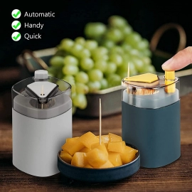 Toothpick Holder Dispenser, Pop-Up Automatic Toothpick Dispenser For Kitchen Restaurant