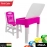 Study Table And Chair Set For Boys And Girls With Small Box Space For Pencils Plastic High Quality Study Table (Pink)