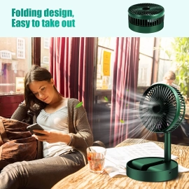 Telescopic Electric Desktop Fan, Height Adjustable, Foldable and Portable for Travel/Carry | Silent Table Top Personal Fan for Bedside, Office Table (Battery Not Include)