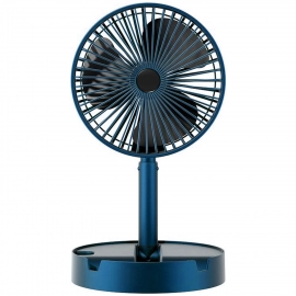 Telescopic Electric Desktop Fan, Height Adjustable, Foldable and Portable for Travel/Carry | Silent Table Top Personal Fan for Bedside, Office Table (Battery Not Include)