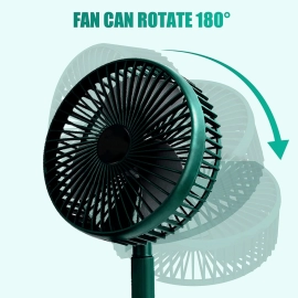 Telescopic Electric Desktop Fan, Height Adjustable, Foldable and Portable for Travel/Carry | Silent Table Top Personal Fan for Bedside, Office Table (Battery Not Include)