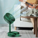 Telescopic Electric Desktop Fan, Height Adjustable, Foldable and Portable for Travel/Carry | Silent Table Top Personal Fan for Bedside, Office Table (Battery Not Include)