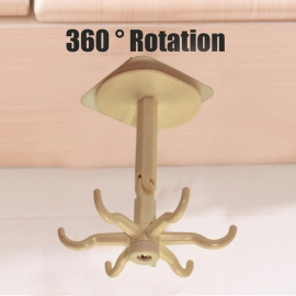 360° Rotating Folding Hook Self-Adhesive Waterproof Wall Mounted Hook