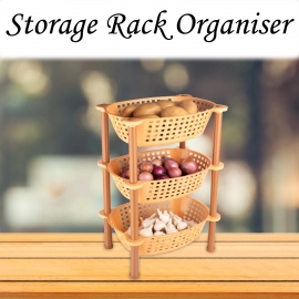 Multipurpose Plastic Storage Rack Organiser | 3 pcs