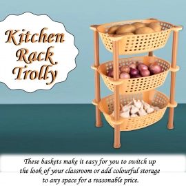 Multipurpose Plastic Storage Rack Organiser | 3 pcs